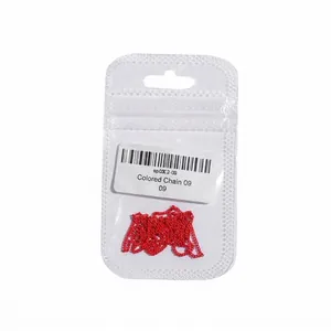 Premium red metallic chain nail art accessory for creative professional manicures