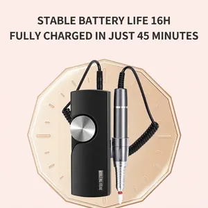 Professional brushless electric nail drill with portable rechargeable control box