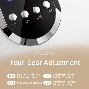 Professional LED UV nail lamp featuring a 4-gear timer for fast and efficient gel drying