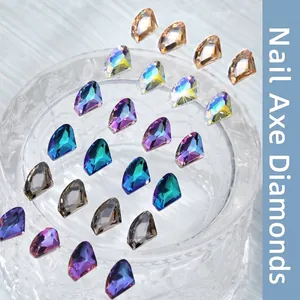 Nagelkunst Axt Strass K9 Kristall Spitzboden Eissteine Luxus Glänzende Maniküre Dekorationen Glas Edelsteine DIY Nägel Zubehör