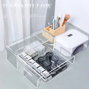 Professionelle transparente Acryl-Nagelhandauflage für russischen Maniküre-Tisch