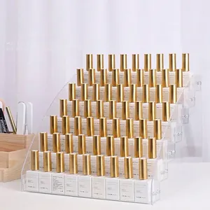 6-tier clear acrylic nail polish display rack and organizer for cosmetics