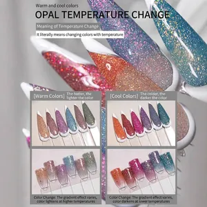Opalschimmerndes temperaturwechselndes Nagellackgel für schöne Nailart Dekoration