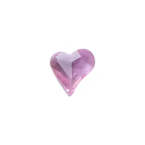 Roze gefacetteerde vervormde hart kristal strass voor professionele nagelkunst decoratie