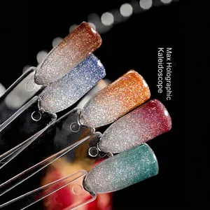 Kaleidoscope Laser Glitter UV Gel Nail Polish Flash Holographic Shine Manicure Phototherapy Gel Trendy Nail Art For Women