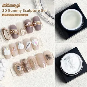 PVC Solid Nail Gel 3D Carving Gel Soft Candy Sculpture Modeling Gel For Manicure Professional DIY Nail Art Decoration