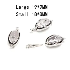 Premium silver-plated saddle clasps for DIY necklaces and bracelets in two sizes