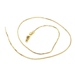 Luxe verstelbare goudkleurige boxketting met naald voor diverse parelhanger bedels