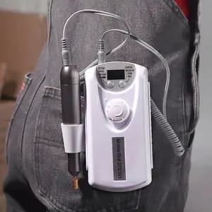 Portable electric nail drill machine with belt clip for professional manicure