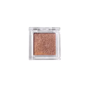Poudre à ongles miroir métallique or rose professionnelle dans un boîtier carré transparent