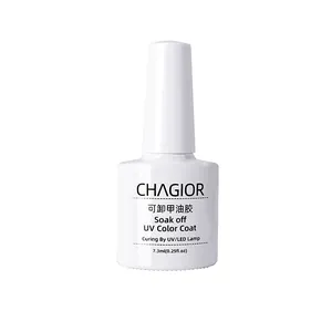 Professional 7.3ml nude translucent soak off UV LED color coat gel nail polish bottle