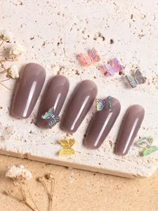 Set van 50 stuks aurora hars vlinder nagelkunst bedeltjes voor 3D manicure versieringen