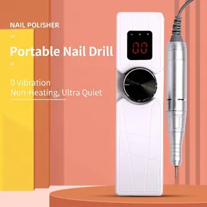 Portable Electric Nail Drill Machine Professional 30000RPM Rechargeable Nail Polisher With LED Digital Display Quiet Efile For Acrylic Gel Nails Manicure Pedicure Tools