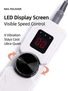 Professional portable electric nail drill machine with LED display for speed control