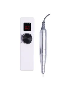 Portable electric nail drill set with digital display and handpiece for manicure