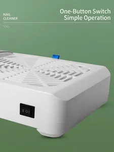 Aspirateur à ongles japonais blanc professionnel avec filtre à maille pour manicure