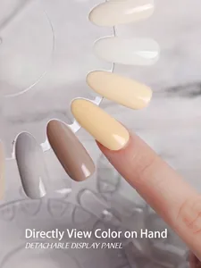 Detachable transparent acrylic nail color display board with oval tips for practice