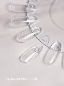Detachable transparent acrylic nail display panel for color testing and practice