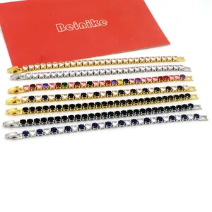 Diverse kleurrijke zirkonia kristallen tennisarmbanden voor dames in goud en zilver