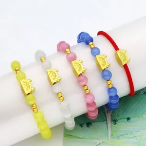 Damen Katzenaugenstein Drachen Armband Chinesisches Sternzeichen Neujahr Süßer Drache Perlen Handseil Schmuck Geschenk