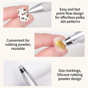Stylo de pointage nail art multifonctionnel 5 en 1 professionnel pour un design de manucure