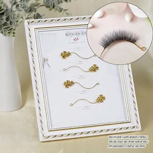 Professional Japanese Style Magnetic Eyelash Display Stand Frame Salon Beauty Eyelash Training Try-on Tools Alloy Wood Makeup Supplies