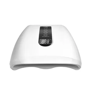 Professional white LED nail lamp with digital timer display for gel manicures.