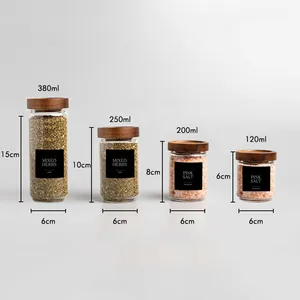 Comparativa detallada de tamaños y capacidades de tarros de cristal con tapa madera