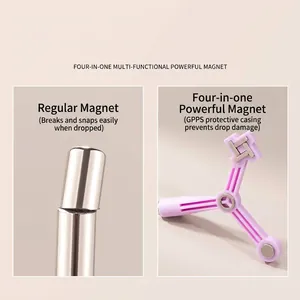 Potente herramienta magnética 4 en 1 para uñas cat eye con funda protectora de GPPS