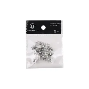 Professional silver snowflake zircon nail art charms for Christmas manicure decorations