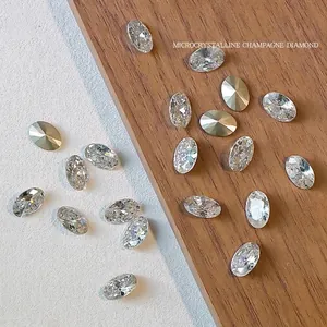 Sprankelende witte multi-facet micro-zirkonia kristallen voor nagelkunst en DIY