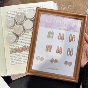 Professionele Starlight Cat's Eye Gel Nagellakset met glinsterende afwerking in lijst