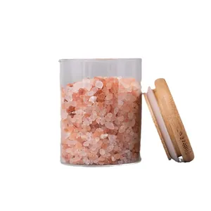 Barattolo ermetico in vetro borosilicato trasparente con tappo in bambù