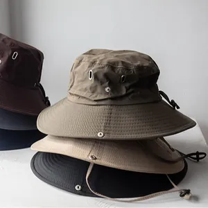 Cappello da sole outdoor ad asciugatura rapida per uomo con tesa larga per escursioni estive