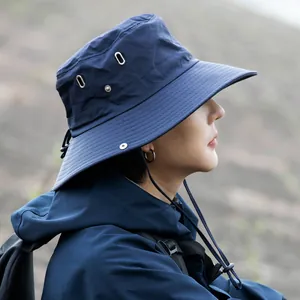 Cappello da pescatore a tesa larga ad asciugatura rapida uomo, protezione solare.