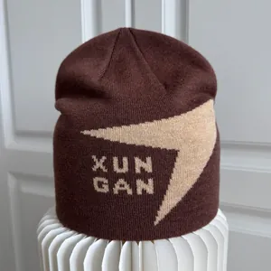 Gorro de Punto de Invierno Unisex Mezcla de Lana Cálida para Hombres Mujeres Correr al Aire Libre Deportes Streetwear Gorro