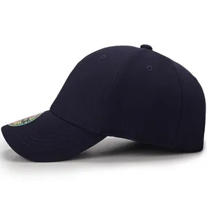 Casquette de baseball classique bleu marine avec dos fermé pour les grandes têtes
