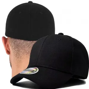 Casquette de Baseball Ajustée Classique pour Hommes Femmes Grande Circonférence de Tête Couleur Unie Respirant Visière Courbée Chapeau de Sport en Acrylique