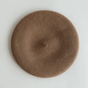 Women Vintage Wool Beret Hat British Style Retro Artist Painter Hat Solid Color Winter Warm Newsboy Cap Autumn Headwear