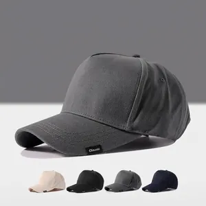 Berretto da Baseball Vintage in Cotone a Calotta Alta Per Uomo Donna Parte Superiore Rigida Profonda Grande Circonferenza Della Testa Regolabile Cappello da Sole Casual