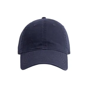 Casquette de baseball classique en coton bleu marine avec visière courbée pour le quotidien