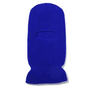Warme königsblaue Strick-Sturmhaube mit Einloch-Design für den Winter-Outdoor-Sport
