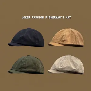 Vintage British style unisex newsboy hats in four classic colors for men and women