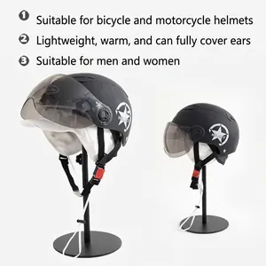 Winddichtes Winter-Motorradhelm-Futter mit Ohrenschutz und warmer Baumwolle
