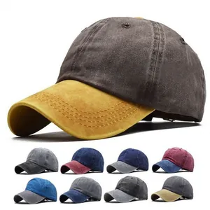 Gorra de béisbol vintage de algodón lavado en múltiples combinaciones de colores