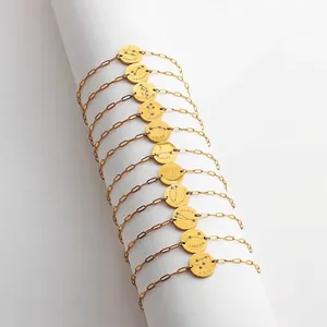 High-quality detail view of twelve gold-plated stainless steel zodiac bracelets on a stand