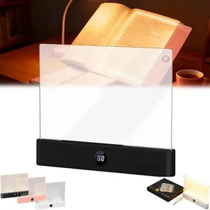 Detailed view of the portable flat LED book light with color variants and packaging