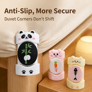 Cartoon needle-free quilt clips and bed sheet anti-slip fasteners in home setting