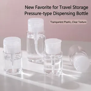 Lot de flacons à pompe de voyage en plastique transparent pour soins de la peau