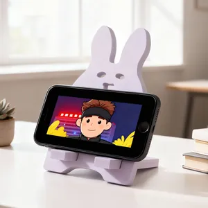 Supporto Cellulare Creativo a Forma di Coniglio Portatile Supporto da Tavolo Per Tablet Montaggio Fai-da-Te Organizzatore